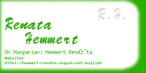 renata hemmert business card